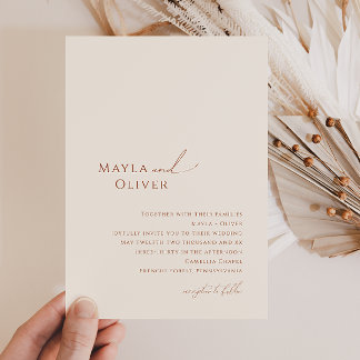 Whimsical Desert | Beige Wedding Invitation