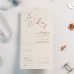 Whimsical Desert | Beige Wedding Of Seal and Send All In One Invitation<br><div class="desc">This whimsical desert | beige wedding of seal and send all in one invitation is perfect for your simple rustic western beige and terracotta earth tones wedding. The neutral earthy boho colour palette is vintage southwestern with a modern retro feel. The script is a delicate minimalist handwritten calligraphy that is...</div>