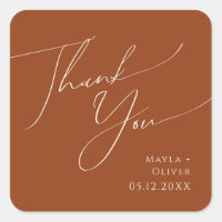 Whimsical Desert | Rust Thank You Wedding Favour