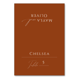 Whimsical Desert   Terracota Folded Place Card