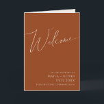 Whimsical Desert | Terracotta Folded Wedding Program<br><div class="desc">This whimsical desert | terracotta folded wedding program is perfect for your simple rustic western beige and terracotta earth tones wedding. The neutral earthy boho colour palette is vintage southwestern with a modern retro feel. The script is a delicate minimalist handwritten calligraphy that is quite elegant and romantic. The product...</div>
