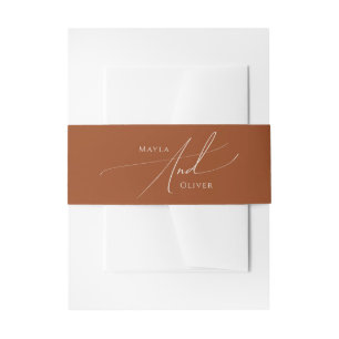Whimsical Desert   Terracotta Invitation Belly Band