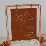 Whimsical Desert Terracotta Signature Drinks Sign<br><div class="desc">This whimsical desert terracotta signature drinks sign is perfect for your simple rustic western beige and terracotta earth tones wedding. The neutral earthy boho colour palette is vintage southwestern with a modern retro feel. The script is a delicate minimalist handwritten calligraphy that is quite elegant and romantic. The product is...</div>