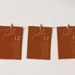 Whimsical Desert | Terracotta Table Number Chart<br><div class="desc">This whimsical desert | terracotta table number chart is perfect for your simple rustic western beige and terracotta earth tones wedding. The neutral earthy boho colour palette is vintage southwestern with a modern retro feel. The script is a delicate minimalist handwritten calligraphy that is quite elegant and romantic. The product...</div>