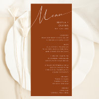 Whimsical Desert | Terracotta Wedding Dinner Menu