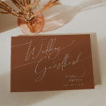 Whimsical Desert | Terracotta Wedding Guestbook<br><div class="desc">This whimsical desert | terracotta wedding guestbook is perfect for your simple rustic western beige and terracotta earth tones wedding. The neutral earthy boho colour palette is vintage southwestern with a modern retro feel. The script is a delicate minimalist handwritten calligraphy that is quite elegant and romantic. The product is...</div>