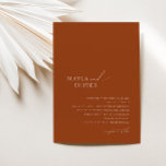 Whimsical Desert | Terracotta Wedding Invitation<br><div class="desc">This whimsical desert | terracotta wedding invitation is perfect for your simple rustic western beige and terracotta earth tones wedding. The neutral earthy boho colour palette is vintage southwestern with a modern retro feel. The script is a delicate minimalist handwritten calligraphy that is quite elegant and romantic. The product is...</div>