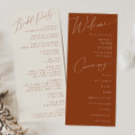 Whimsical Desert | Terracotta Wedding Program<br><div class="desc">This whimsical desert | terracotta wedding program is perfect for your simple rustic western beige and terracotta earth tones wedding. The neutral earthy boho colour palette is vintage southwestern with a modern retro feel. The script is a delicate minimalist handwritten calligraphy that is quite elegant and romantic. The product is...</div>