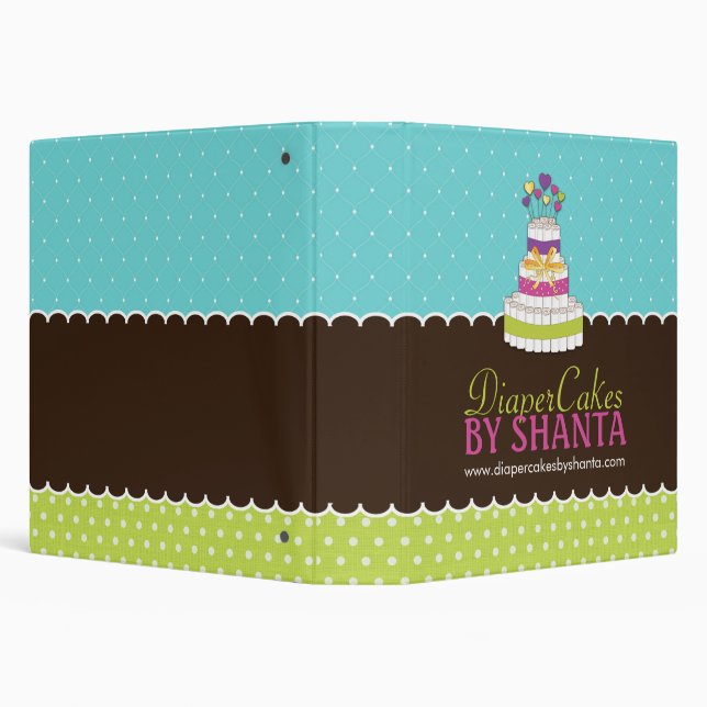 Whimsical Diaper Cake Portfolio Binder (Background)