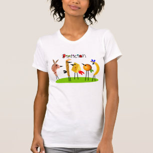 Whimsical Dietician T-Shirts Food Birds