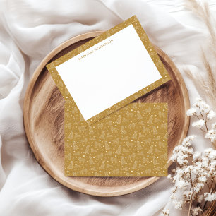 Whimsical Dog Constellations Yellow Monogram Card