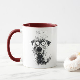 Whimsical Dog HUH! Funny Combo Coffee Mug