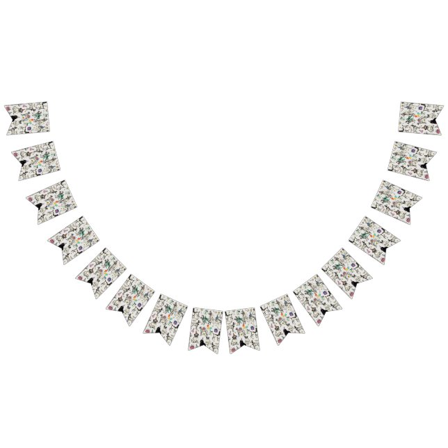 whimsical dogs birthday party celebration  bunting flags (All)