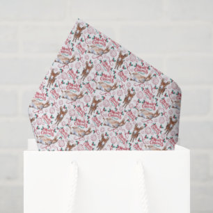 Whimsical Donkey Christmas Tissue Paper