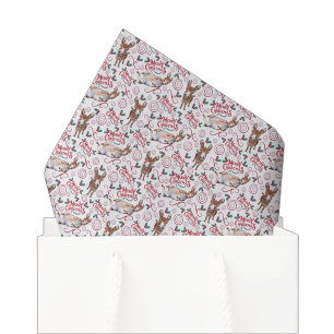 Whimsical Donkey Christmas Tissue Paper