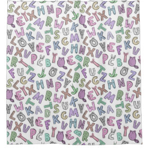 Whimsical doodle alphabet letters