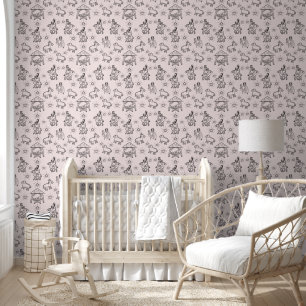 Whimsical Doodle Baby Jesus Manger Scene Wallpaper