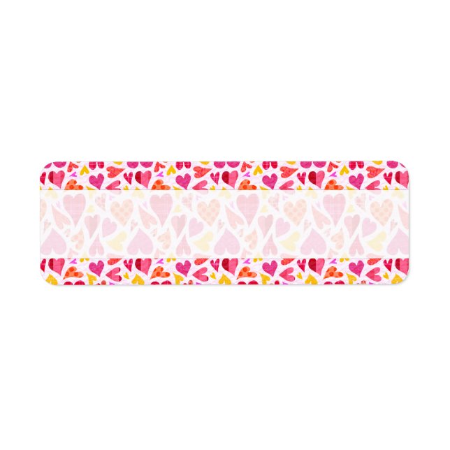 Whimsical Doodle Hearts with Patterns and Texture (Front)