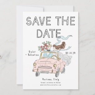 Whimsical Doodle Quirky Save the Date 