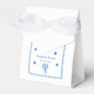 Whimsical Doodle Scribble save the date Favor Box