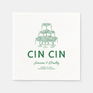 Whimsical Doodle Wedding Napkin