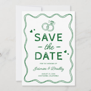 Whimsical Doodle Wedding Save The Date