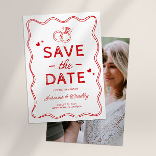 Whimsical Doodle Wedding Save The Date