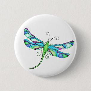 Whimsical Dragonflies 2 Inch Round Button