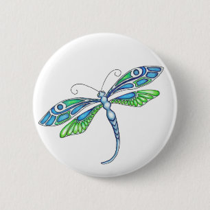 Whimsical Dragonflies 2 Inch Round Button