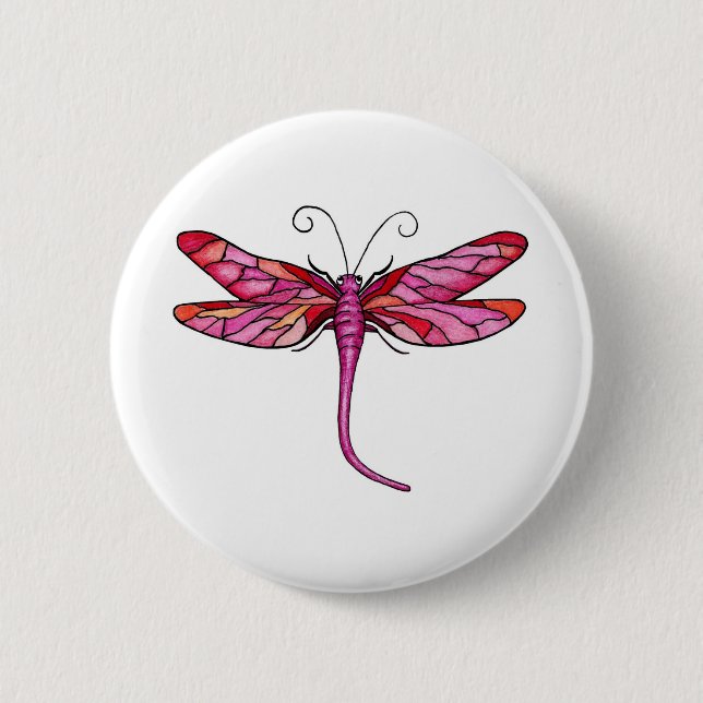 Whimsical Dragonflies 2 Inch Round Button (Front)