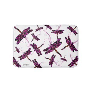 Whimsical Dragonflies Bath Mat