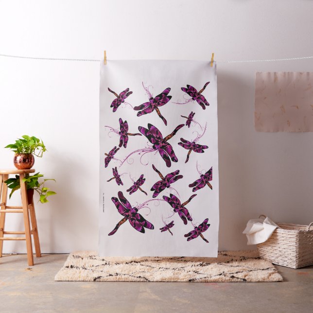Whimsical Dragonflies Fabric (In Situ)