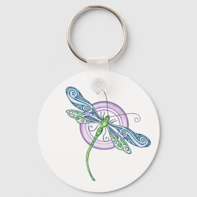 Whimsical Dragonfly Keychain (Front)