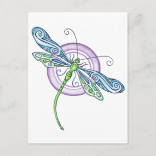 Whimsical Dragonfly Postcard