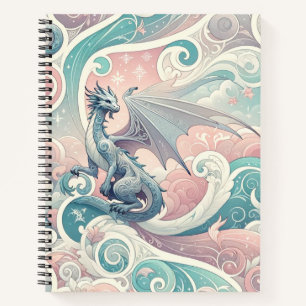 Whimsical Drakes: Pastel Dragon Fantasy Notebook
