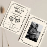 Whimsical drawn Funky Cheers Beers 30 th Birthday  Invitation<br><div class="desc">Hand Drawn Funky Cheers Beers 30 th Birthday</div>