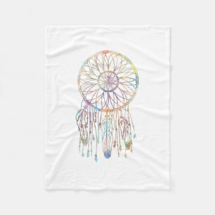 Whimsical Dream Catcher Watercolor Girly Fleece Blanket
