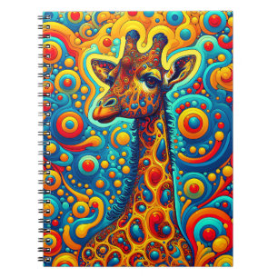 Whimsical Dream Giraffe – Safari Pattern Notebook