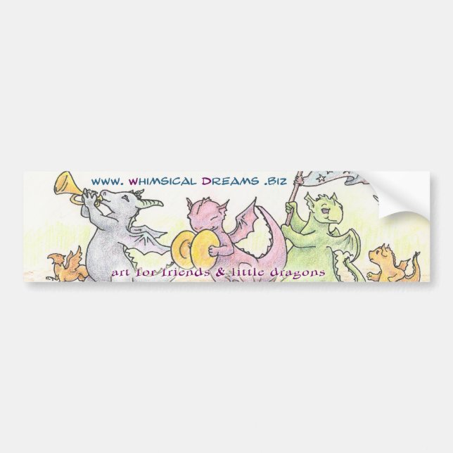 Whimsical Dreams Bumper Sticker (Front)