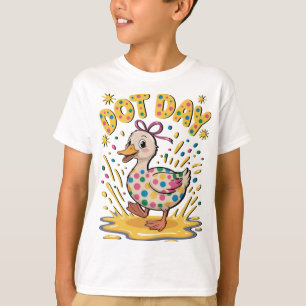 Whimsical Duck Dot Day Kids T-Shirt – Playful Polk