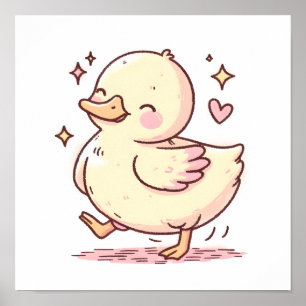 Whimsical Duck Poster