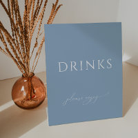 Whimsical Dusty Blue Baby Shower Drinks