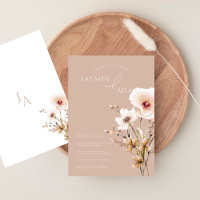 Whimsical Dusty Pink Wildflowers Floral Wedding