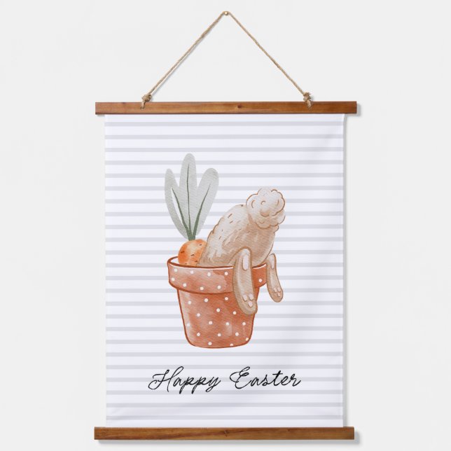 Whimsical Easter Bunny Hanging Tapestry (Front)