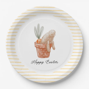 Whimsical Easter Bunny Paper Plate