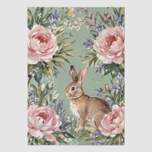 Whimsical Easter Bunny Watercolor Tissue Paper