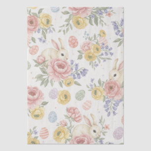 Whimsical Easter Bunny Watercolor Tissue Paper