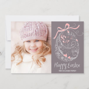Whimsical Easter Egg   Happy Easter Flat Card