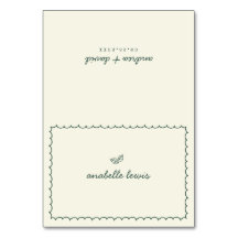 Whimsical Editable Guest Name Wedding Place Card