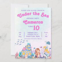 Whimsical Elegant Under the Sea Mermaid Birthday